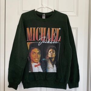 Michael Jackson Graphic Sweater - Dark Green